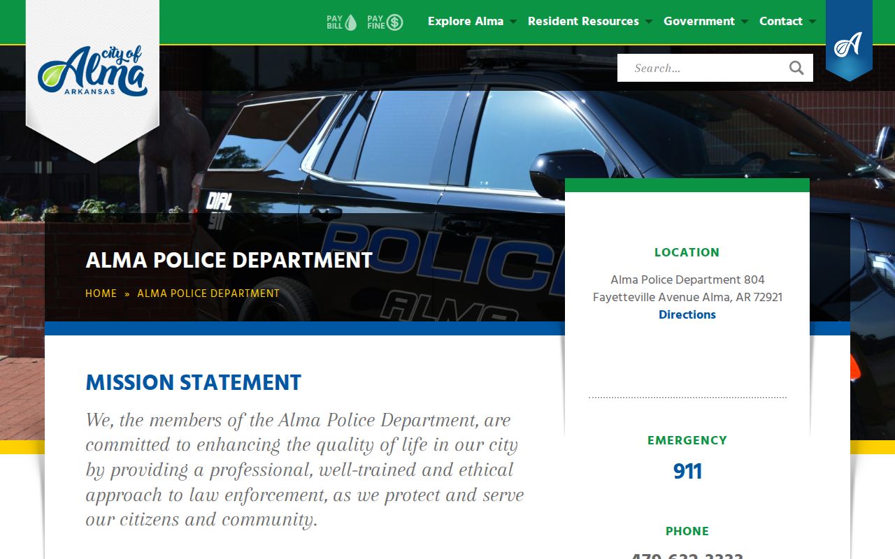 Alma Police arrest report information in Crawford County