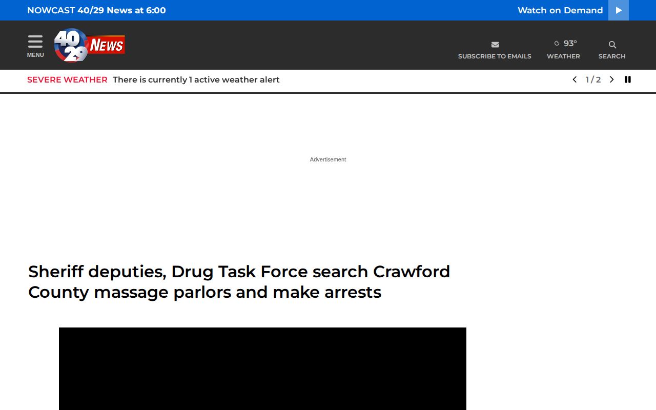 Crawford County arrest news report from 40/29 News